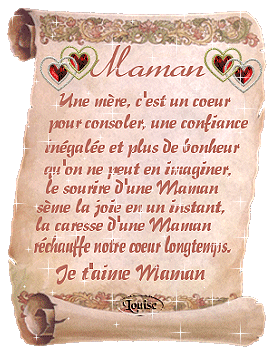 pour ma tres chere mere